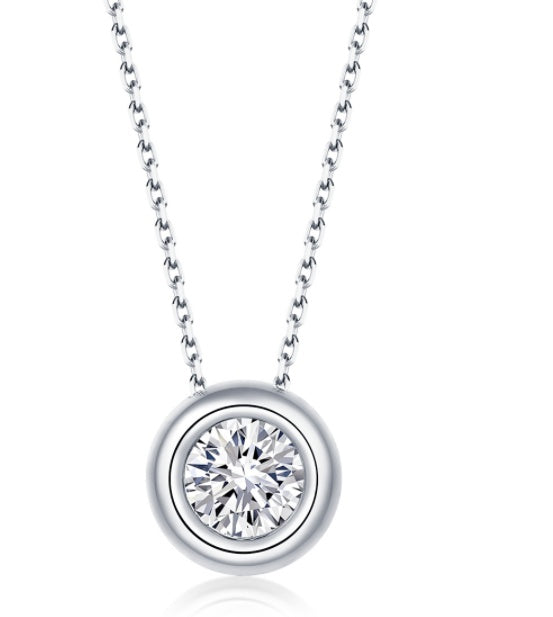 Moissanite Jewelry Set | 1ct Pendant & 0.5ct Studs | S925 Sterling Silver