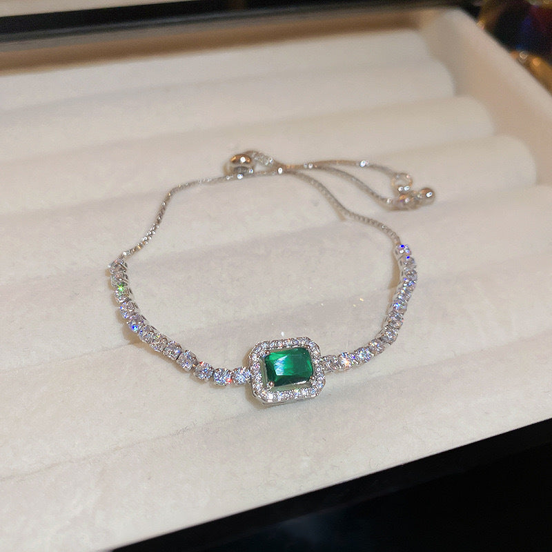 Zircon Adjustable Bracelet | 9 Styles | Square, Love Heart & Box Chain