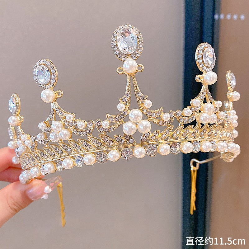 Multicolor Pearl Crown Headband | Rhinestone & Pearl | 15 Styles | Korean Handmade | Bridal & Party