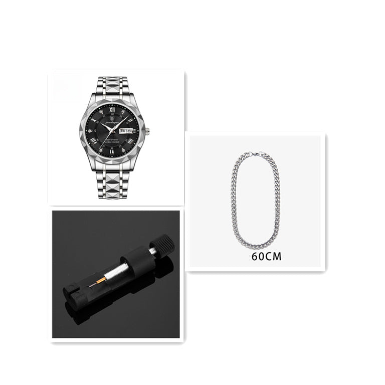 Men's Double Calendar Luminous Business Watch | Ultra-Slim 7mm | 9 Styles