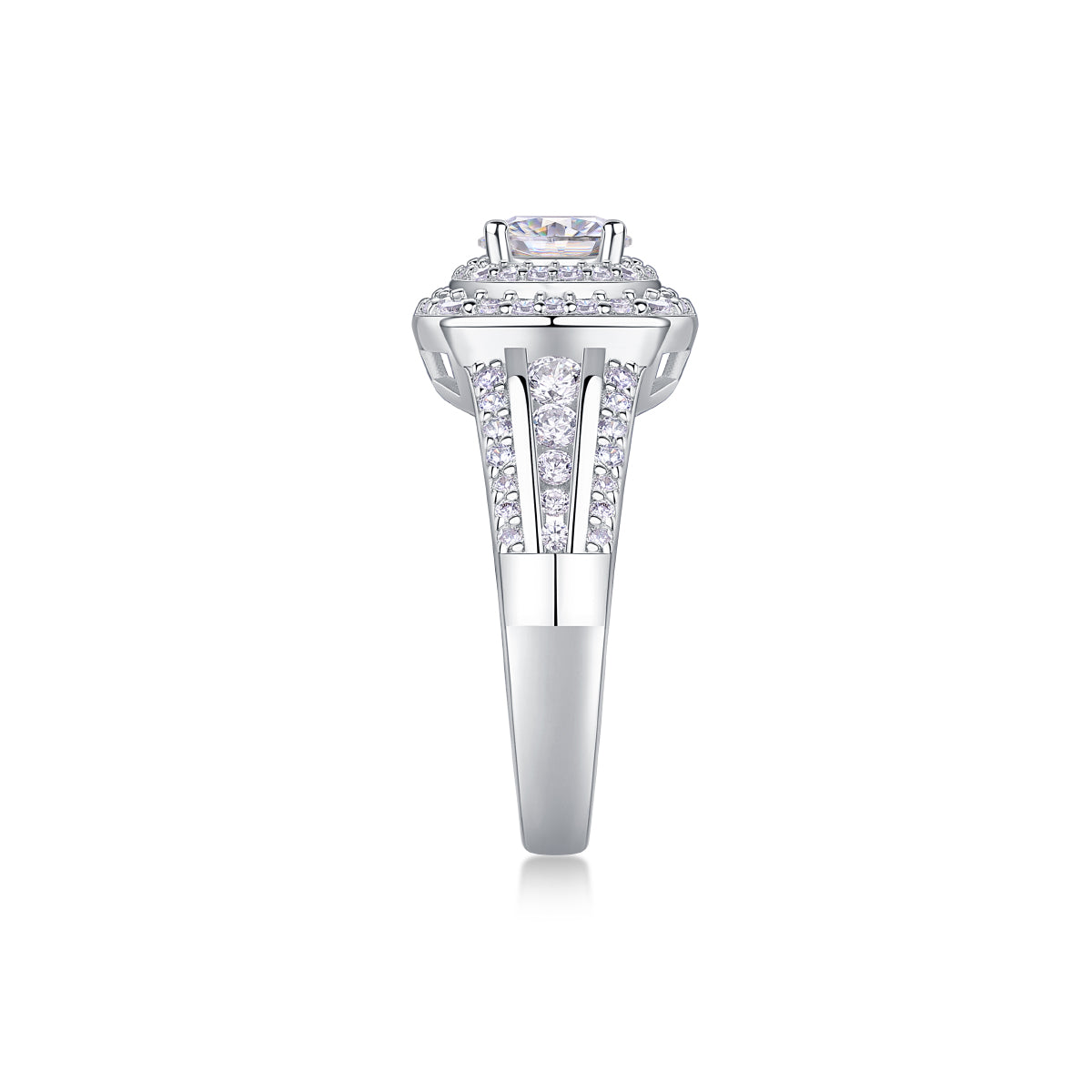 Starry Sky Crown - A Fashionable Jewelry Ring with 1-carat Moissan Diamond