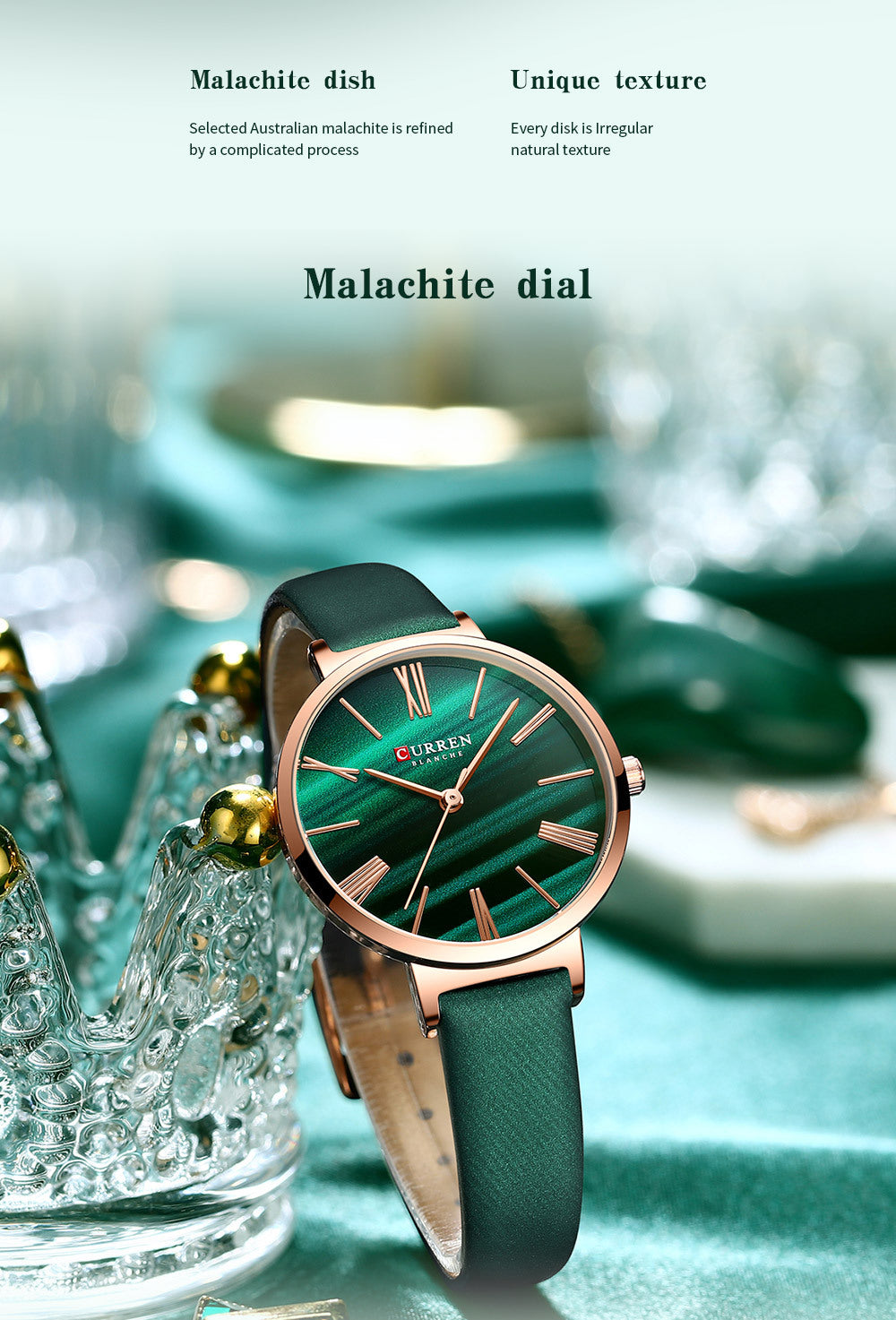 Women's Small Dial Leather Strap Watch | 8mm | 3 Color Palettes