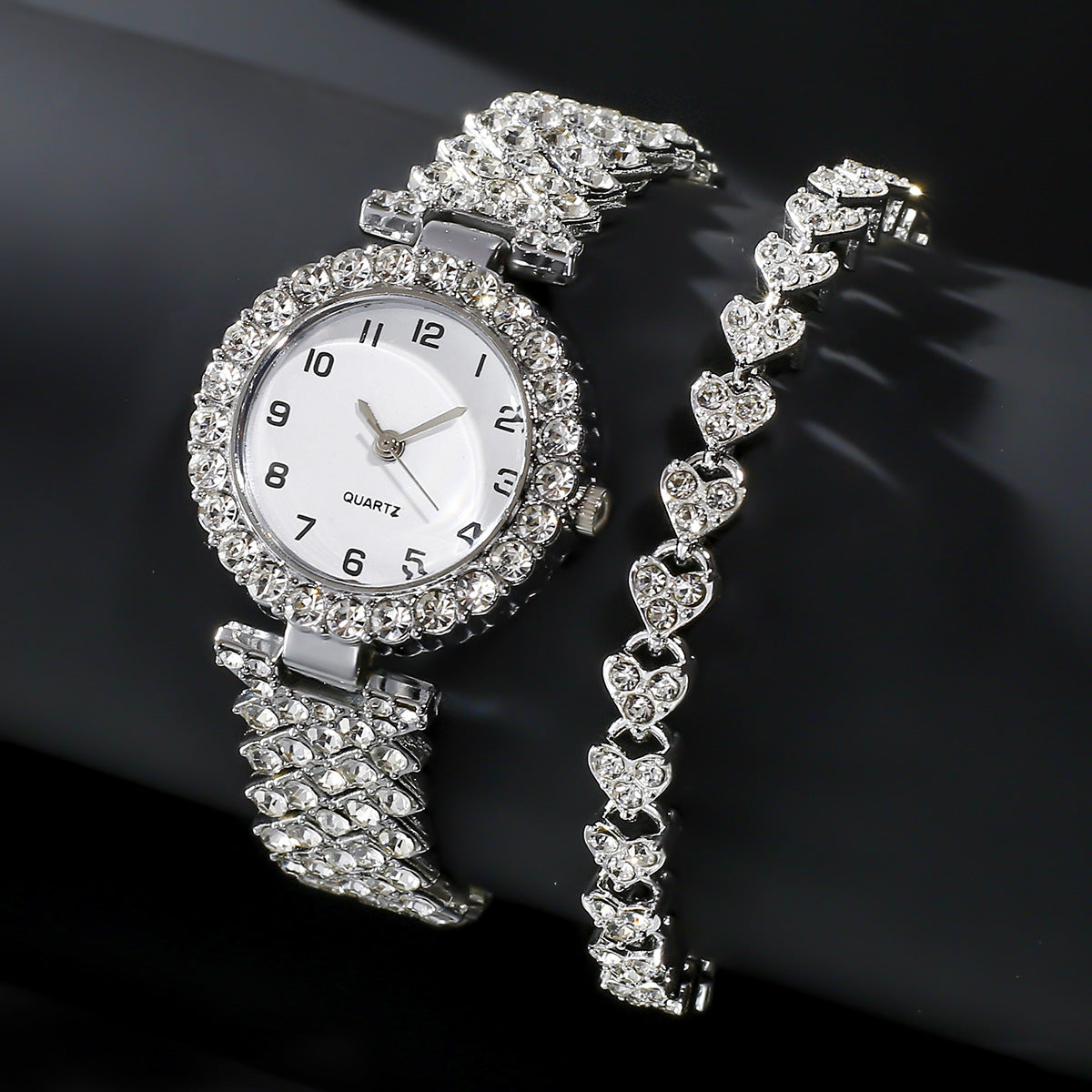 Women's Watch & Bracelet Gift Set | Gold, Silver & Rose Gold | 2-Piece