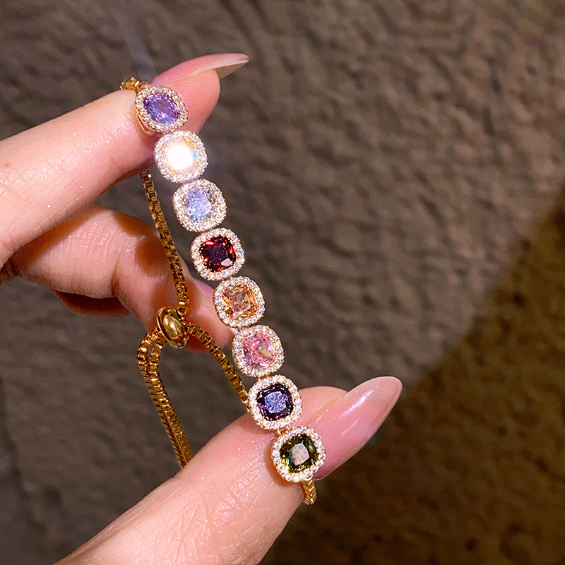 Dopamine Cubic Sugar Zircon Bracelet | 2 Styles | Color Joy