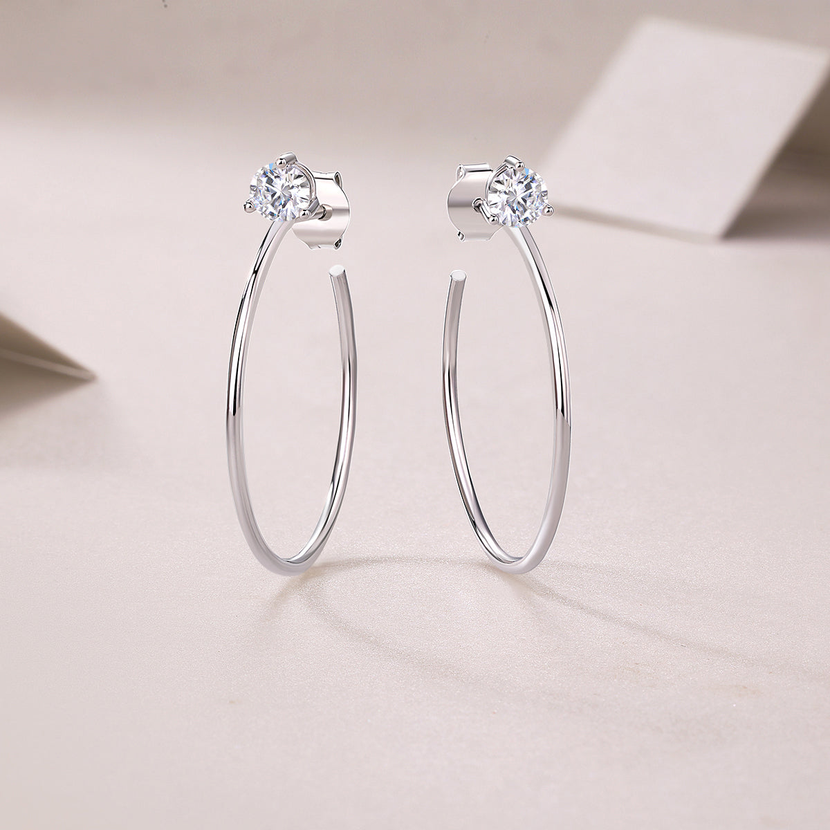 Graceful Afternoon Diamond Silver Earrings