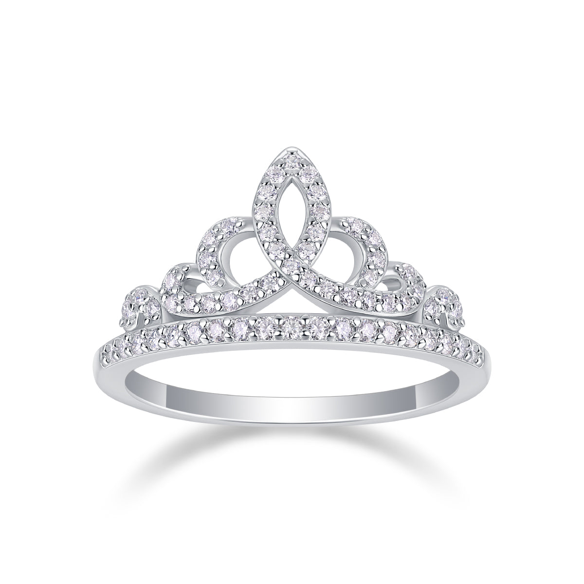 Crown Diamond Ring,Luxury And Stylish Moissanite Silver Ring