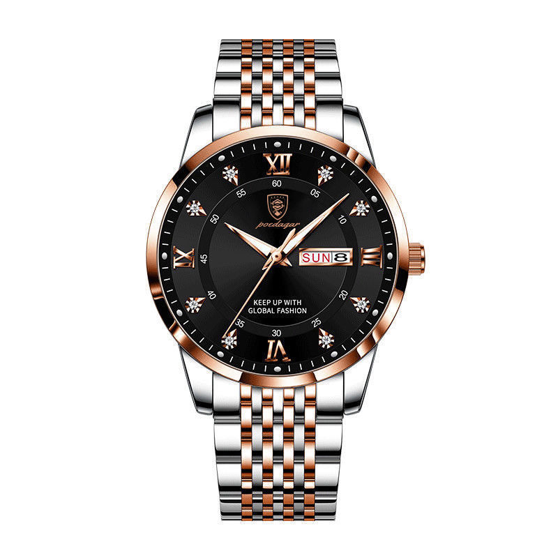 Sapphire Crystal Men's Watch | Seiko Movement | Luminous Calendar | 50M