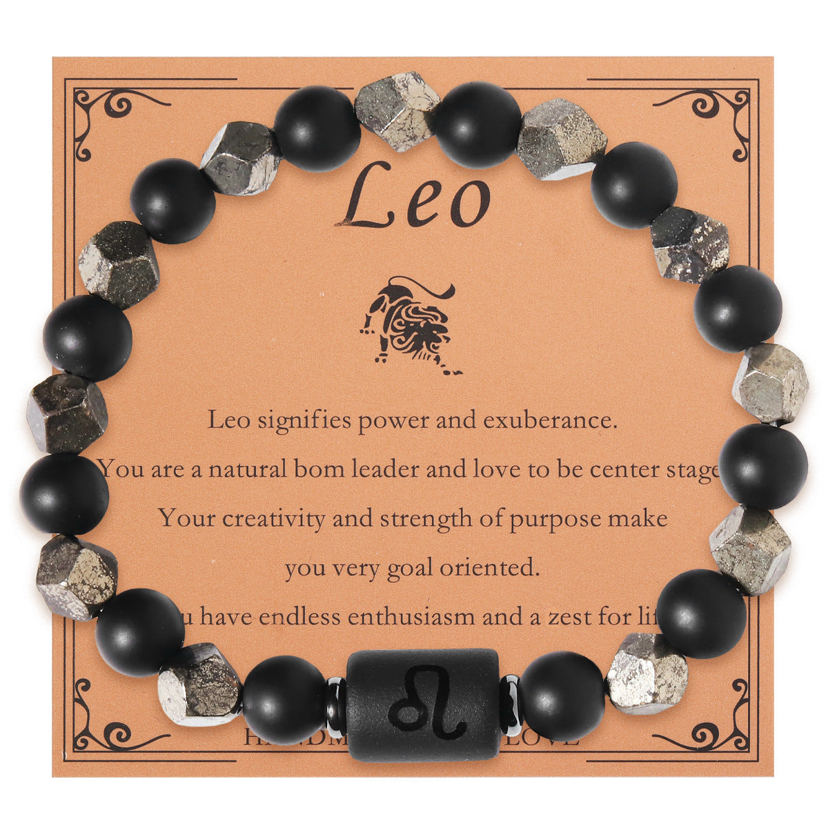 Zodiac Sign Natural Stone Beaded Bracelet | All 12 Constellations | Includes Card | Unisex