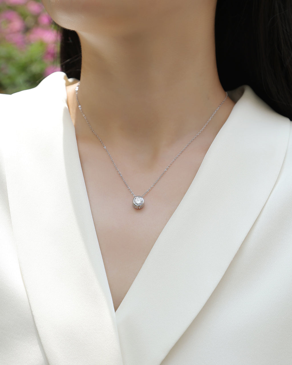Purity - Luxurious Diamond Jewelry Pendant Set With 1-carat Moissan Diamond