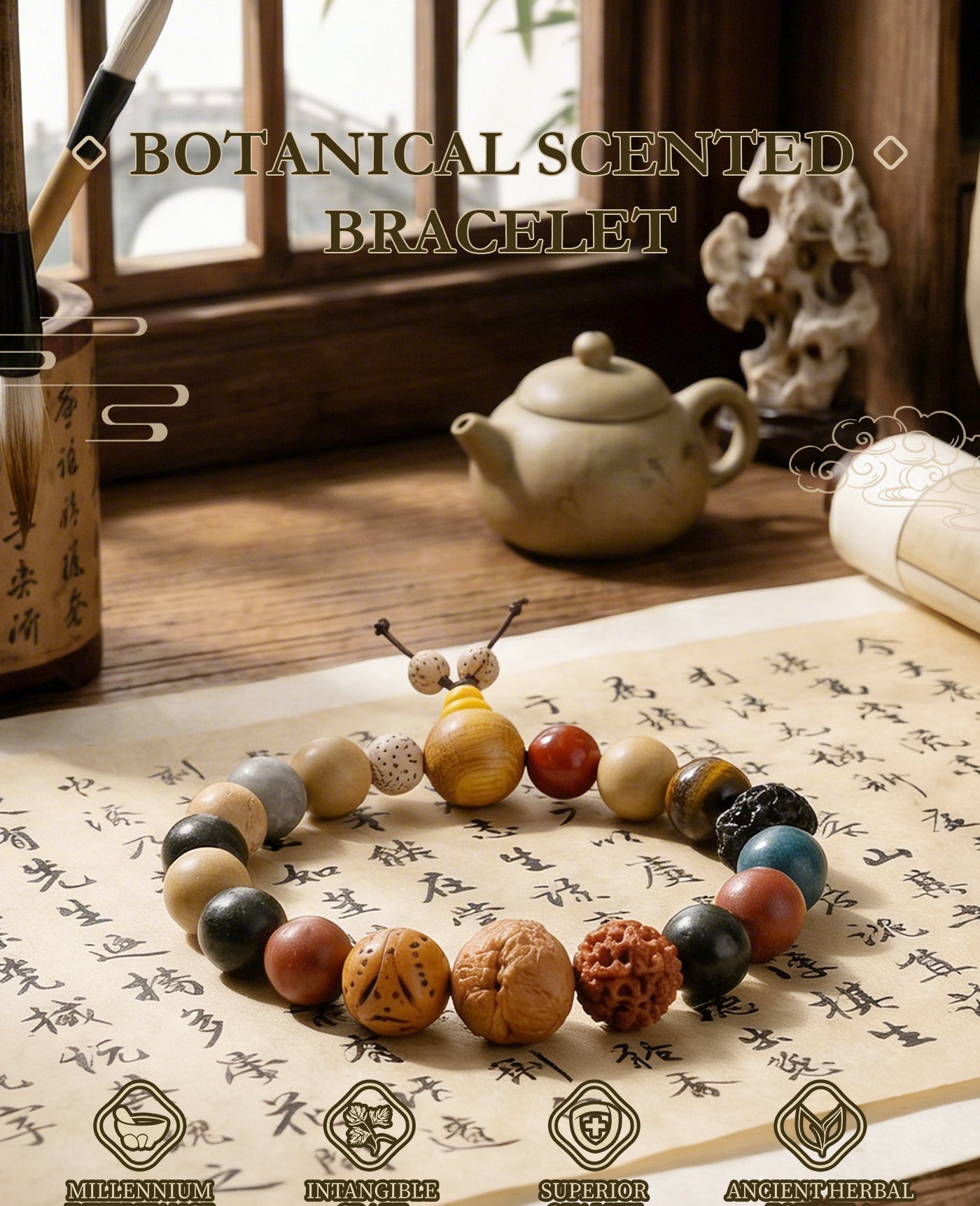 Traditional Chinese Medicine Five Elements Bracelet | Wu Xing | 4 Bead Sizes | Qi Balance