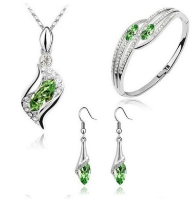 Angel Elf Crystal Jewelry Set | Earrings, Necklace & Bracelet | 18 Colors