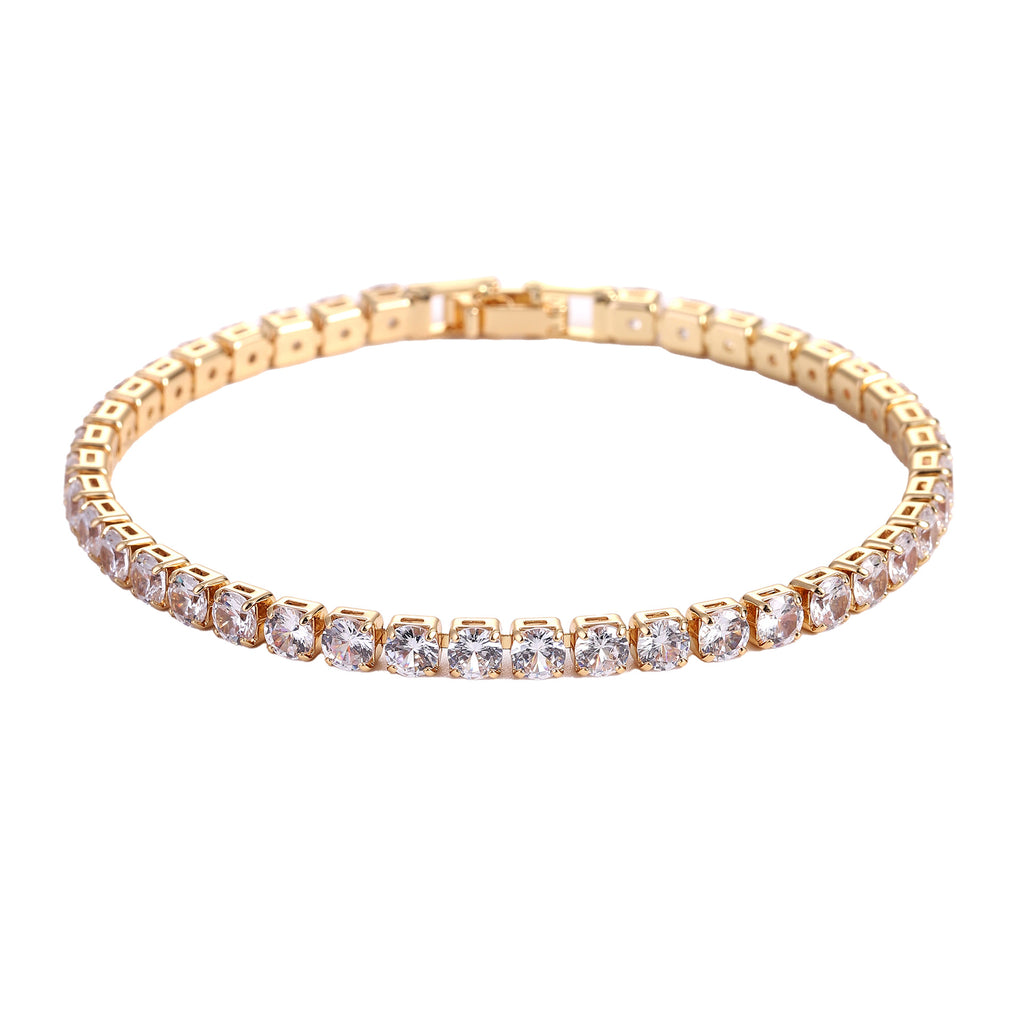Hip Hop Micro-Set Zircon Tennis Bracelet | 9 Colors | 17cm & 19cm