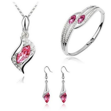Angel Elf Crystal Jewelry Set | Earrings, Necklace & Bracelet | 18 Colors