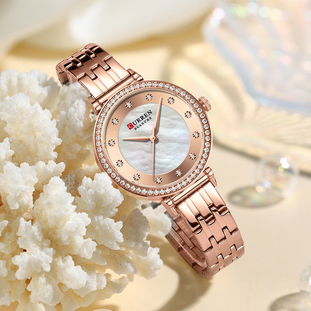 Women's Ultra-Thin Steel Band Watch | 30M Waterproof | Mineral Glass | 4 Colors | Round Dial