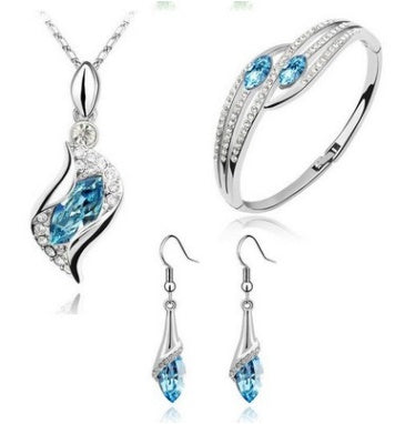 Angel Elf Crystal Jewelry Set | Earrings, Necklace & Bracelet | 18 Colors