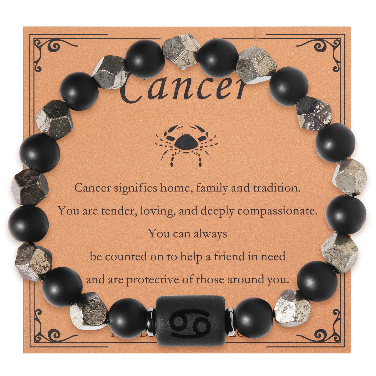 Zodiac Sign Natural Stone Beaded Bracelet | All 12 Constellations | Includes Card | Unisex
