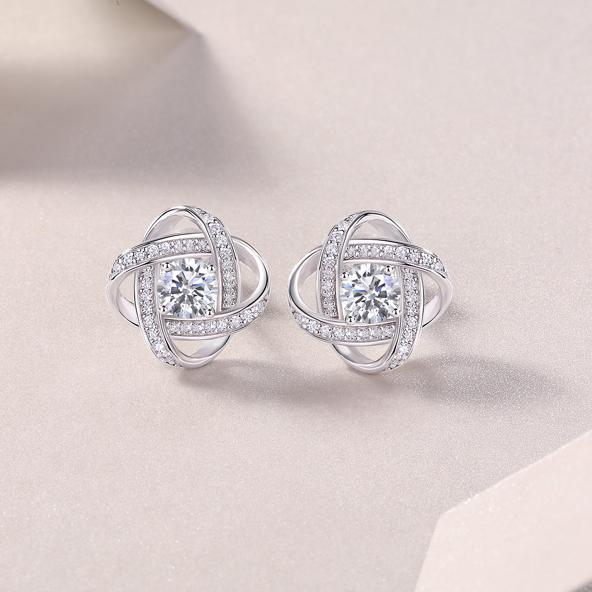 Hope Beam -  Luxurious Diamond Stud Earrings