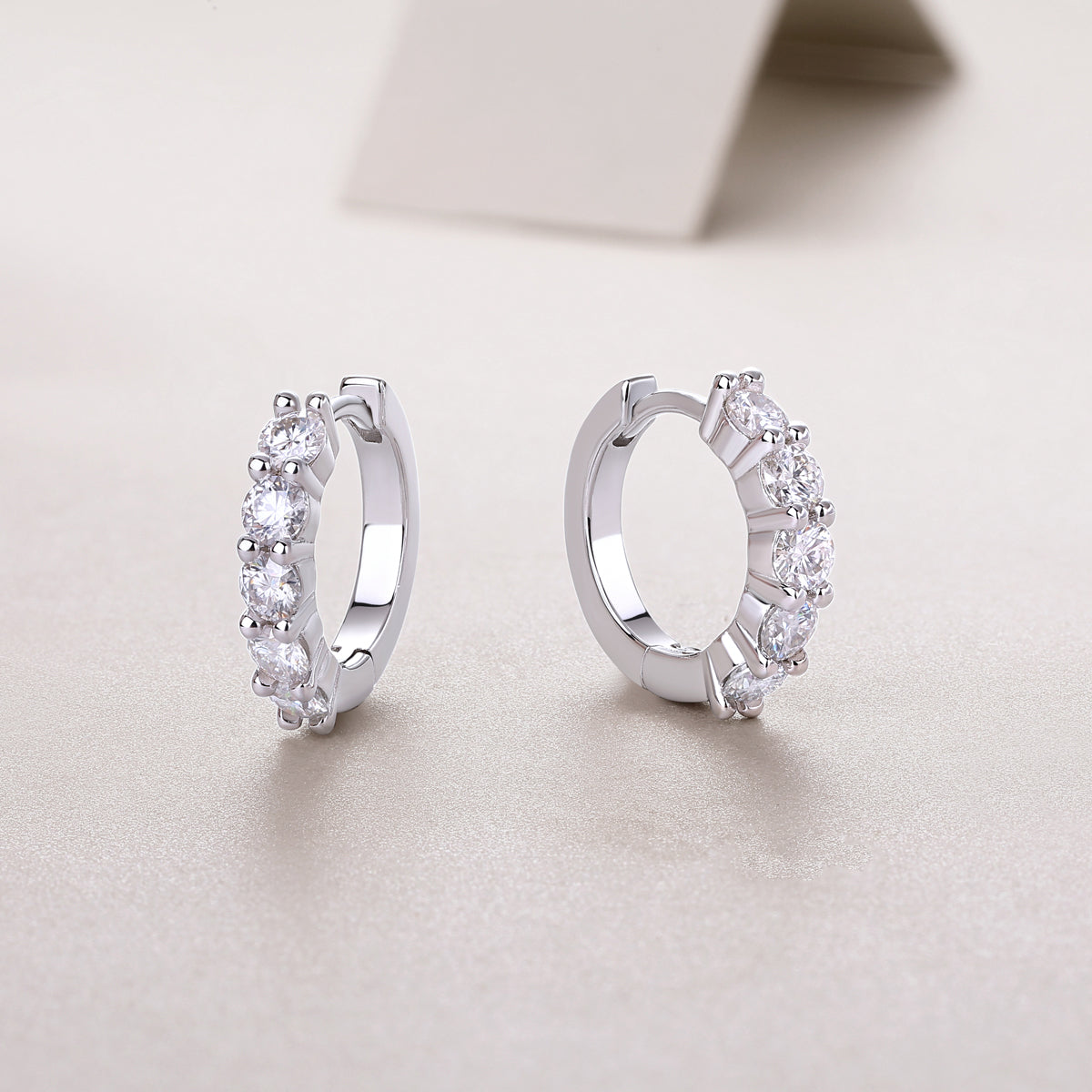 Dawn Diamond Silver Earrings