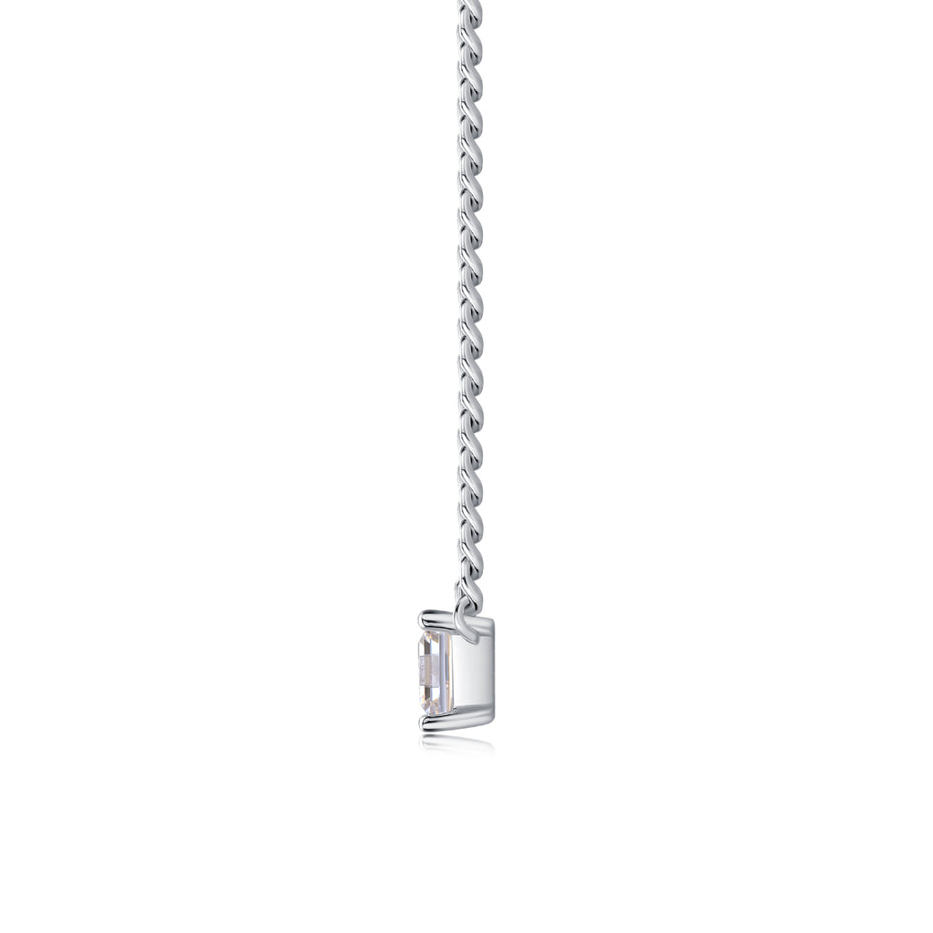 Zhang Yang - Square Moissanite Statement Pendant Necklace