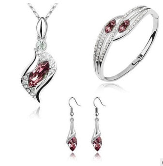 Angel Elf Crystal Jewelry Set | Earrings, Necklace & Bracelet | 18 Colors