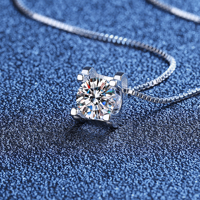 Eight Hearts & Eight Arrows Pendant Necklace | Moissanite & Zircon | 1ct & 2ct