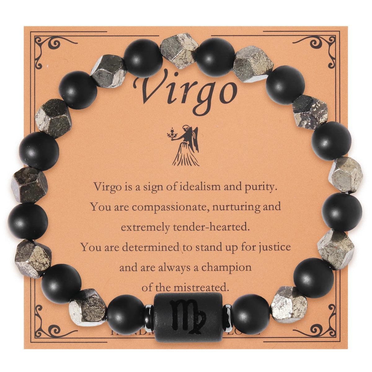 Zodiac Sign Natural Stone Beaded Bracelet | All 12 Constellations | Includes Card | Unisex