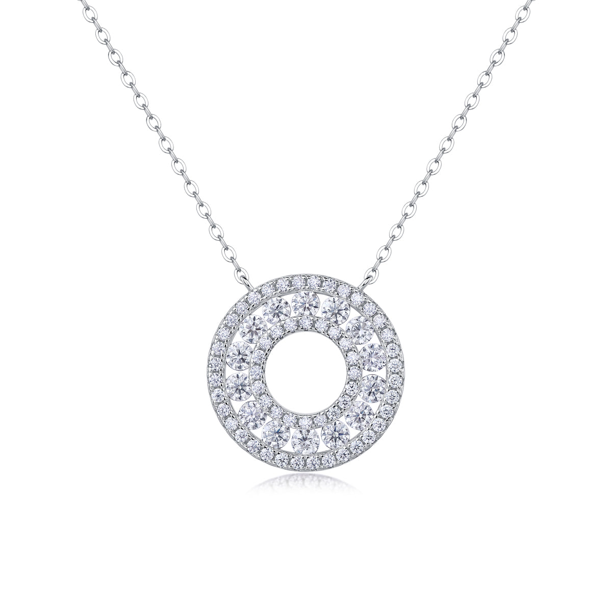 Reciprocating - A Fashionable And Luxurious Diamond Jewelry Pendant Set