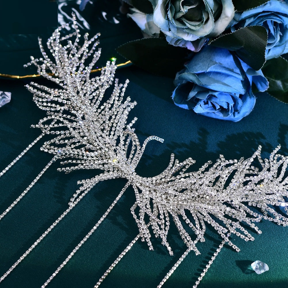 Extra Long Tassel Headband | Starry Pearl Headwear | Bohemian Bridal Hair Jewelry