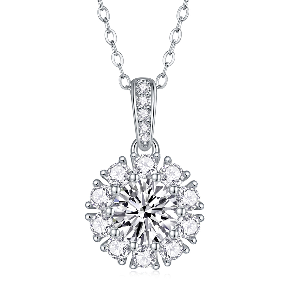 Blossom - A Fashionable And Luxurious Diamond Jewelry Pendant Set With 1-carat Moissan Diamond
