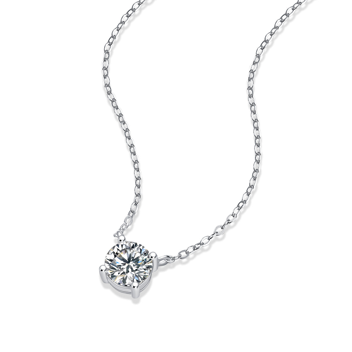 My Heart Will Last Forever - Diamond Jewelry Necklace Pendant Set With 1-carat And 2-carat Moissan Diamonds