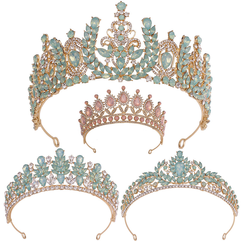 Crystal & Protein Stone Bridal Crown | Silver & KC Gold | Multiple Styles | Wedding Headdress