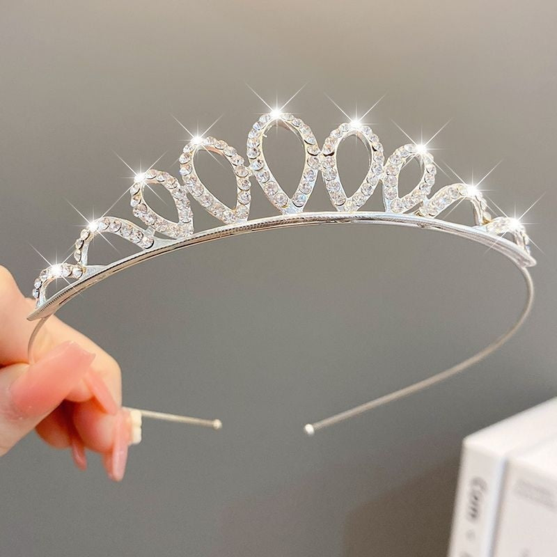 Girls' Princess Crown Hair Clip | 30 Designs | Diamond Rhinestone Pearl | Ages 3+ | Hair Jewelry