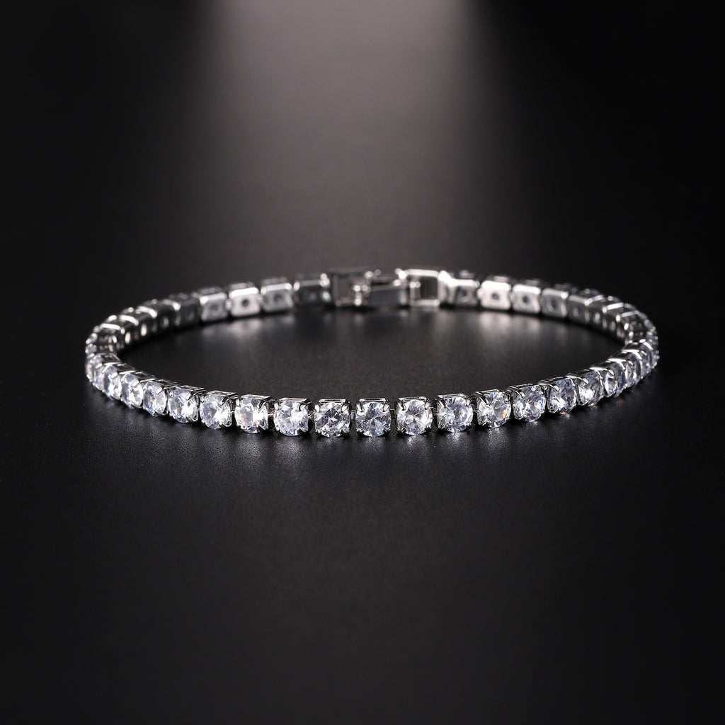 Hip Hop Micro-Set Zircon Tennis Bracelet | 9 Colors | 17cm & 19cm