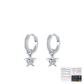 S925 Sterling Silver Diamond Star Earrings | Five-Pointed Star | Versatile Fine Jewelry