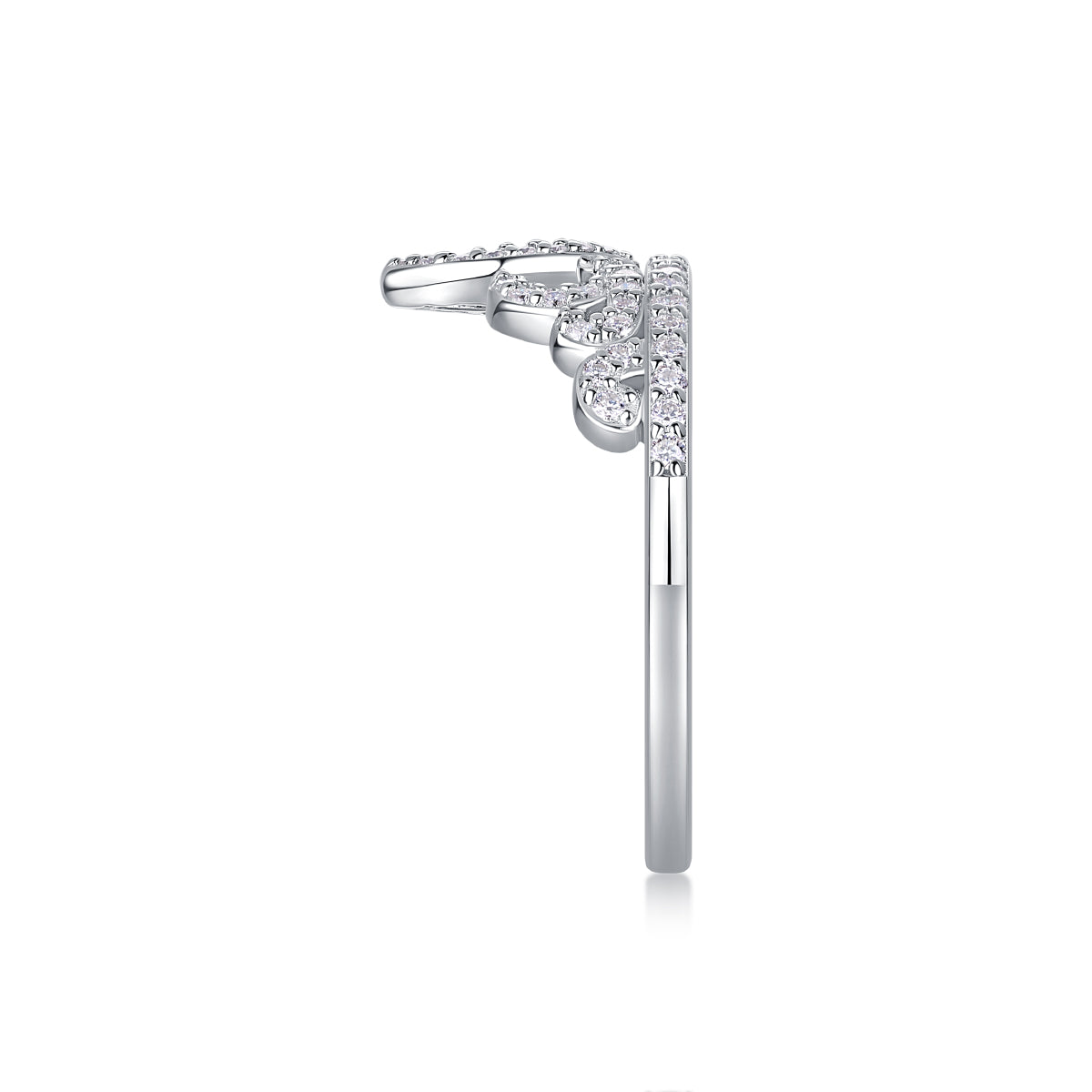 Crown Diamond Ring,Luxury And Stylish Moissanite Silver Ring