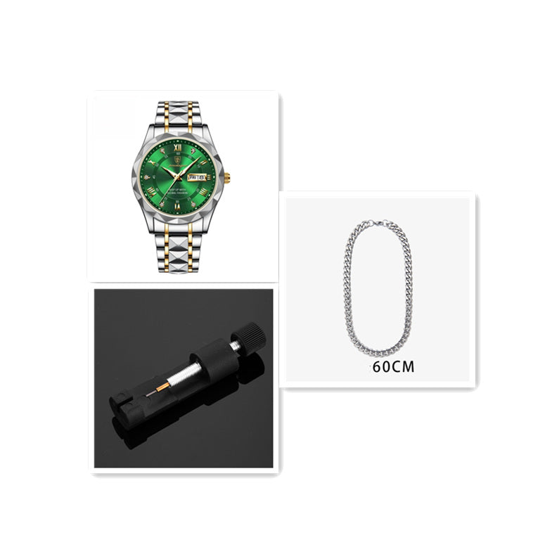 Men's Double Calendar Luminous Business Watch | Ultra-Slim 7mm | 9 Styles