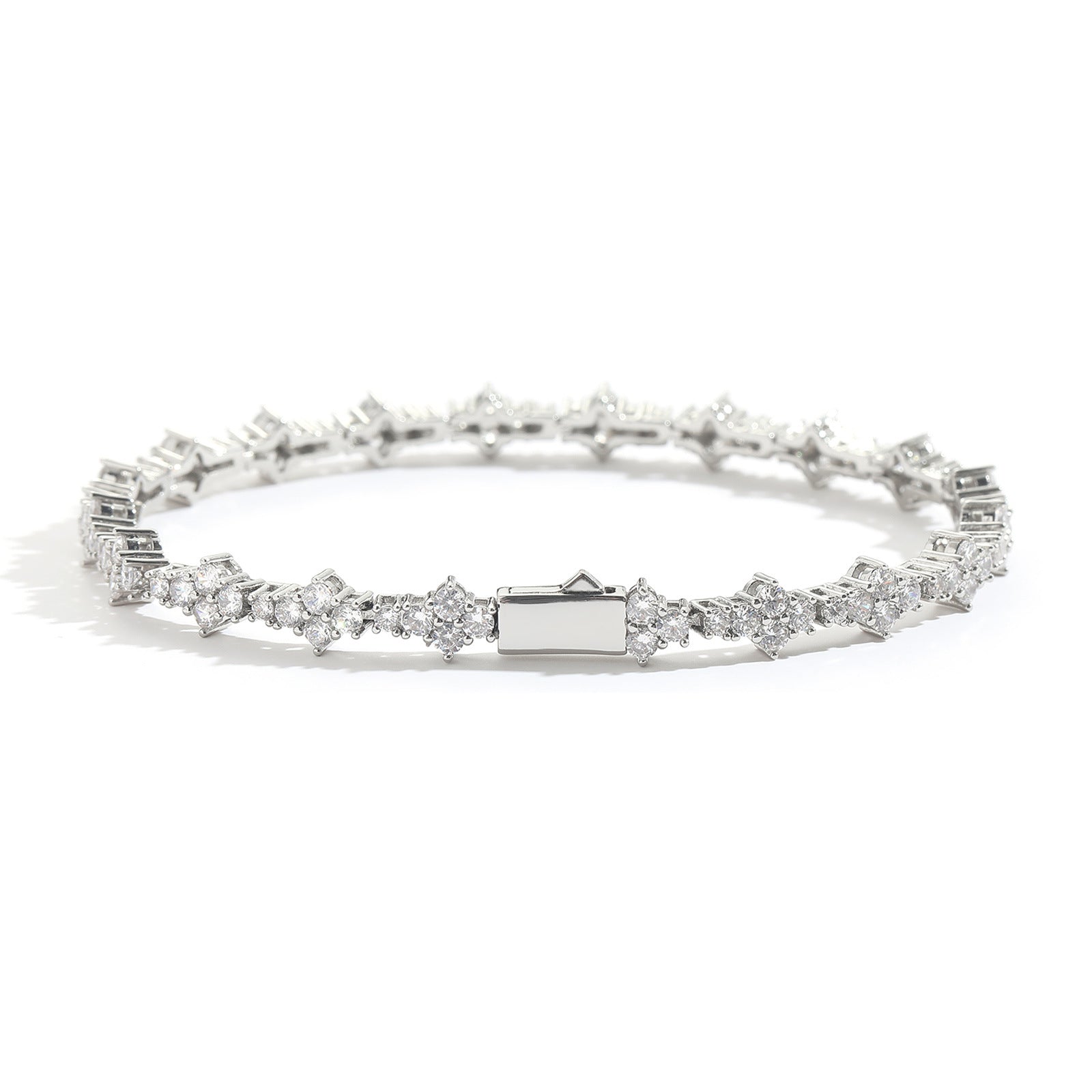 Plum Tennis Chain Zircon Bracelet | Hip Hop | Gold & Silver | 3 Sizes