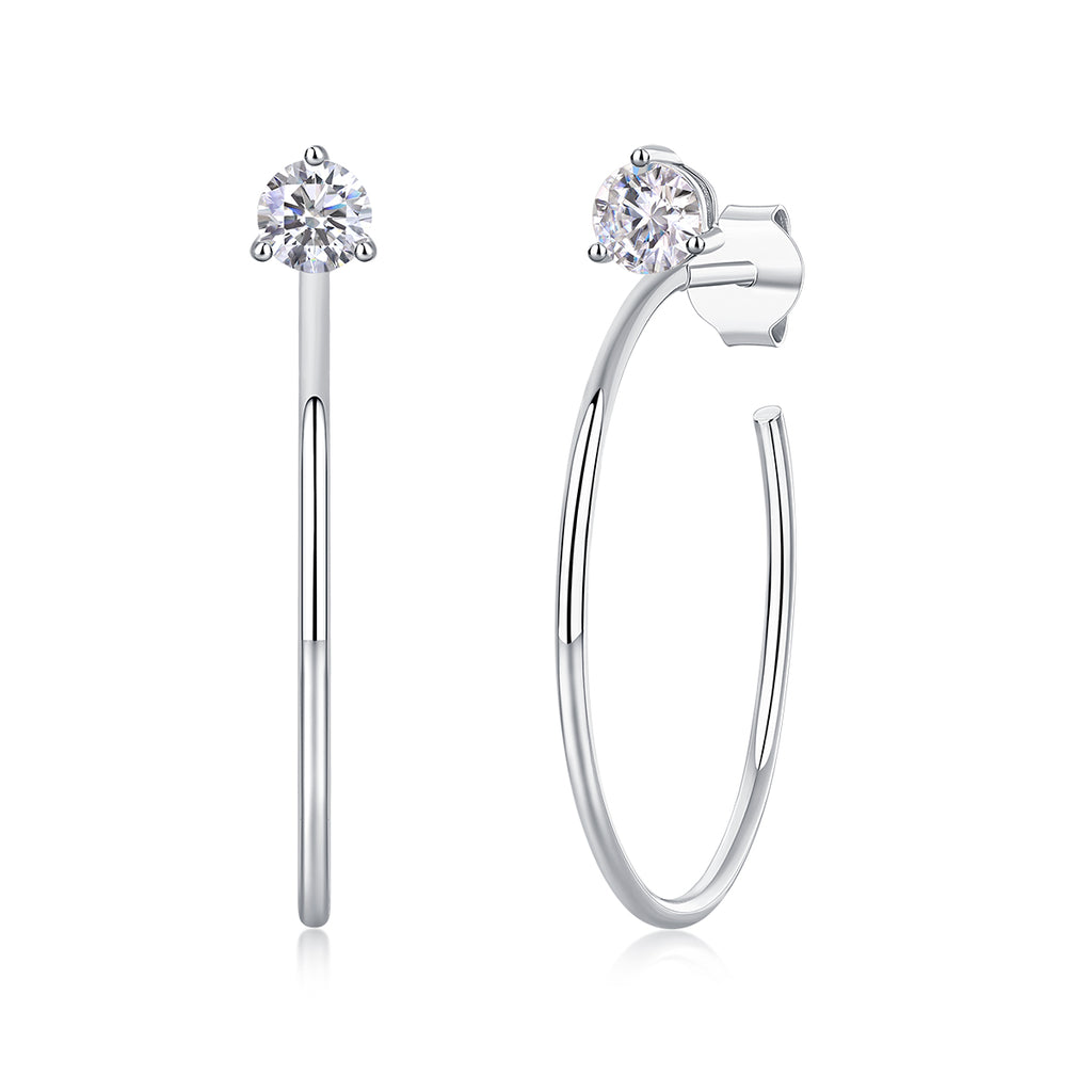 Graceful Afternoon Diamond Silver Earrings