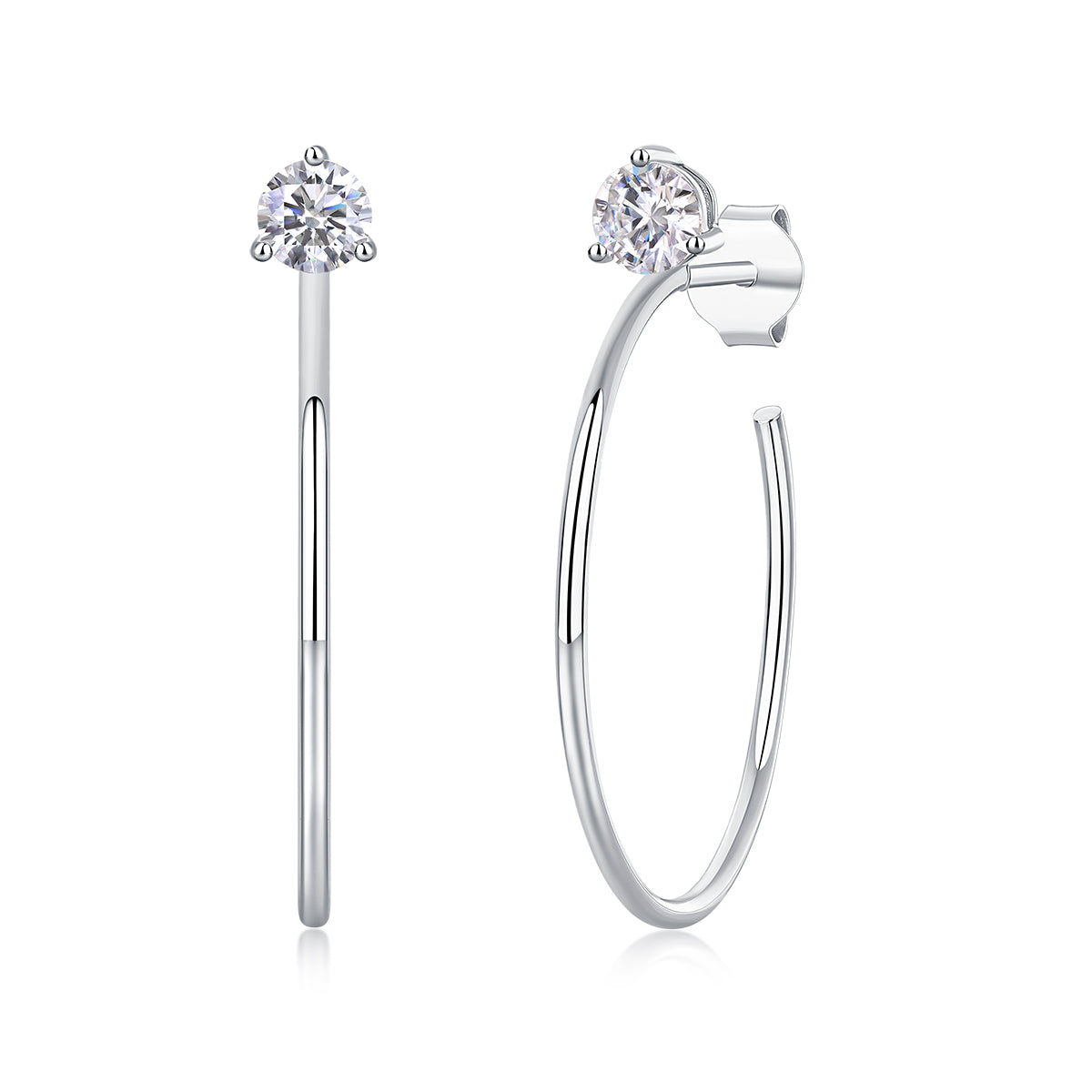 Graceful Afternoon Diamond Silver Earrings