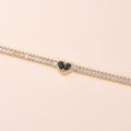 Zircon Heart Bracelet | 16K Gold & White K Plating | 5 Diamond Colors | Light Luxury