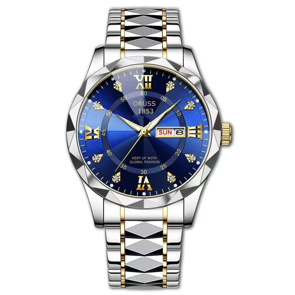 Men's Dual-Calendar Sporty Quartz Watch | 12 Styles | Gold & Silver | Everyday Statement Watch