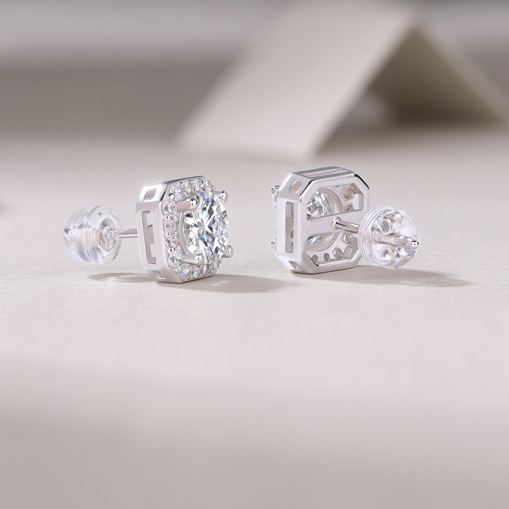 Heart Rose Luxury Fashion Diamond Earrings Stud Set