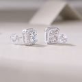 Heart Rose Luxury Fashion Diamond Earrings Stud Set