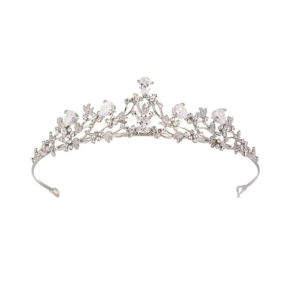 Rhinestone Bridal Crown Headband | Floral Goddess & Princess Styles | 4 Options | Korean Bridal