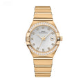 Women's Diamond Calendar Quartz Watch | Mineral Glass | Gold & Pink | Casual Luxury Watch