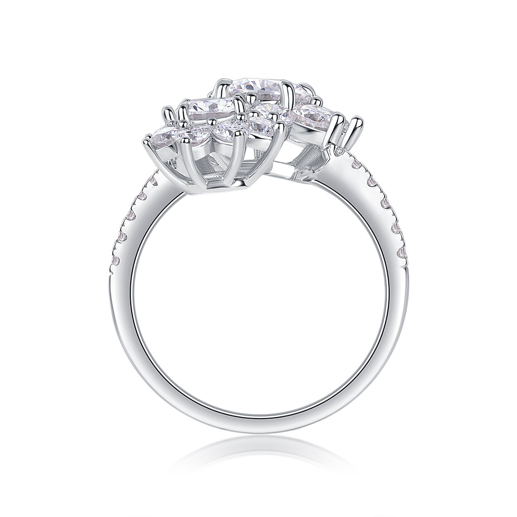 Petal Morning Dew - Diamond Ring With 1-carat Moissanite Diamond
