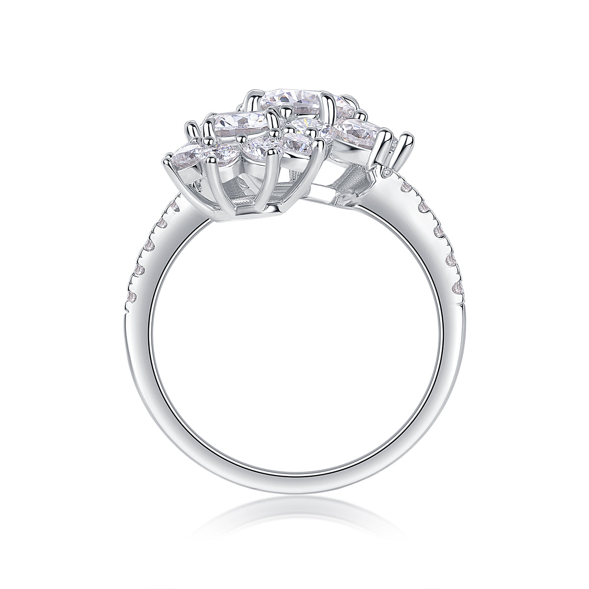 Petal Morning Dew - Diamond Ring With 1-carat Moissanite Diamond