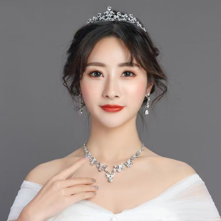 Rhinestone Bridal Crown Headband | Floral Goddess & Princess Styles | 4 Options | Korean Bridal