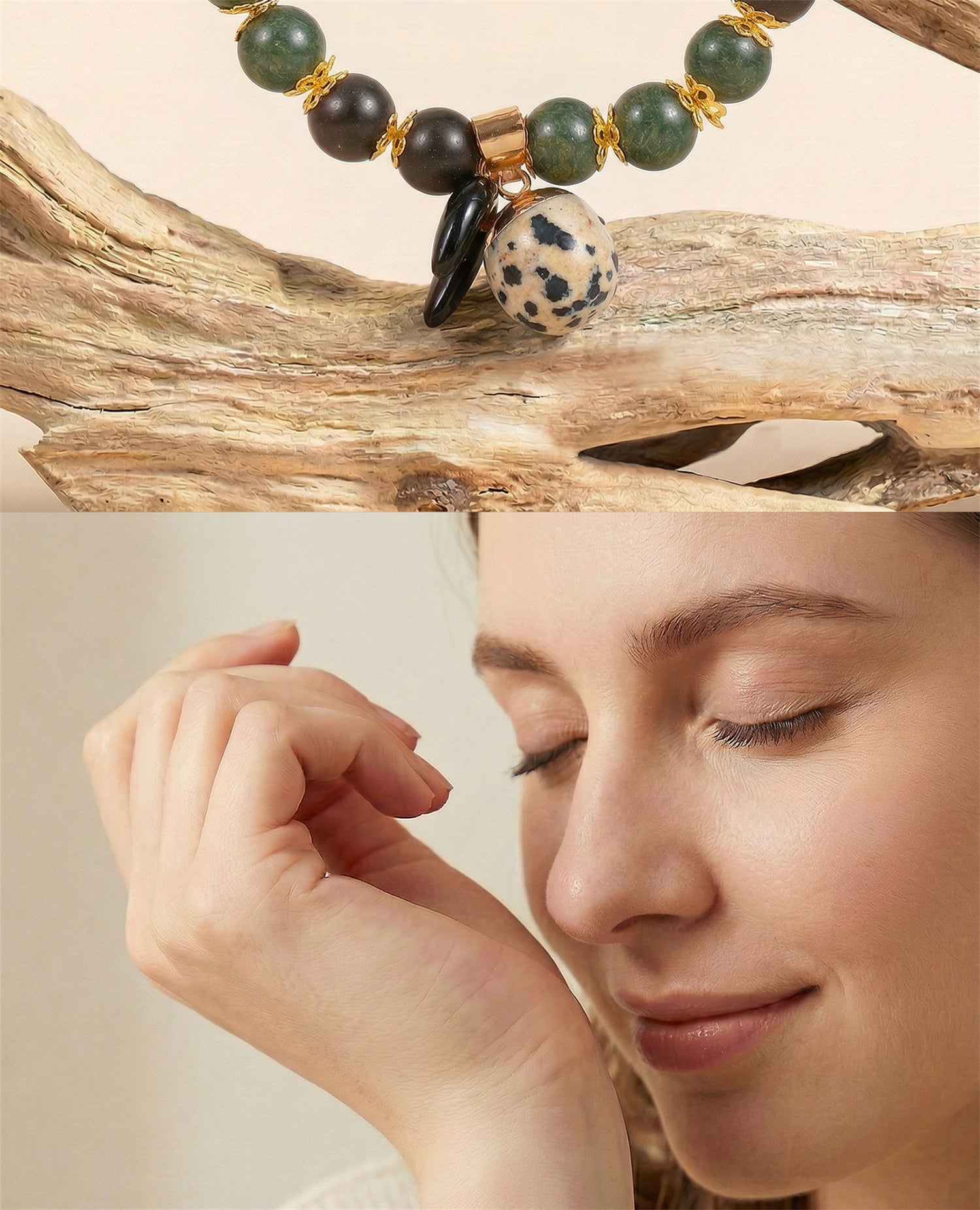 Five Elements Wu Xing Bracelet | TCM Feng Shui | Natural Stone | Qi Harmonizer