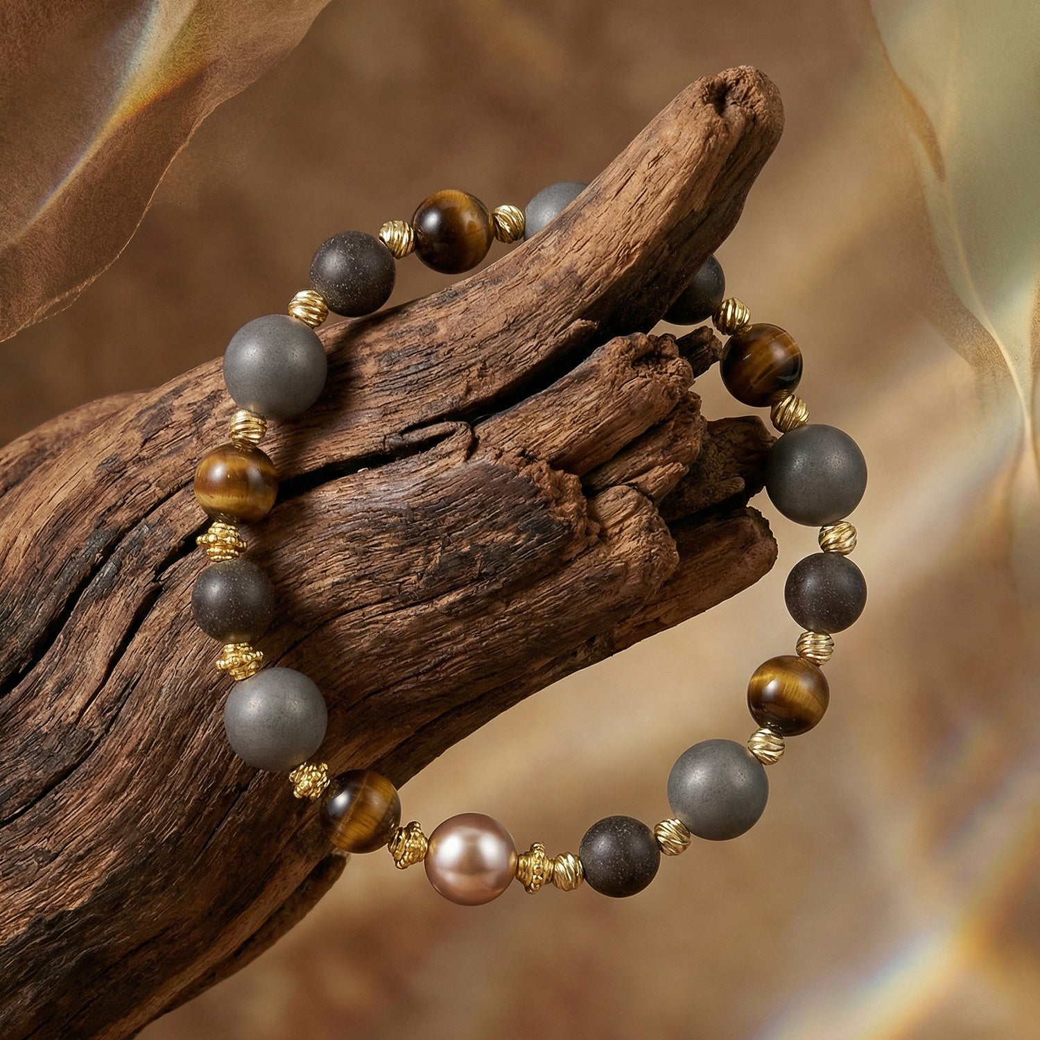 Five Elements Wu Xing Bracelet | TCM Feng Shui | Natural Stone | Qi Harmonizer